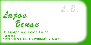 lajos bense business card